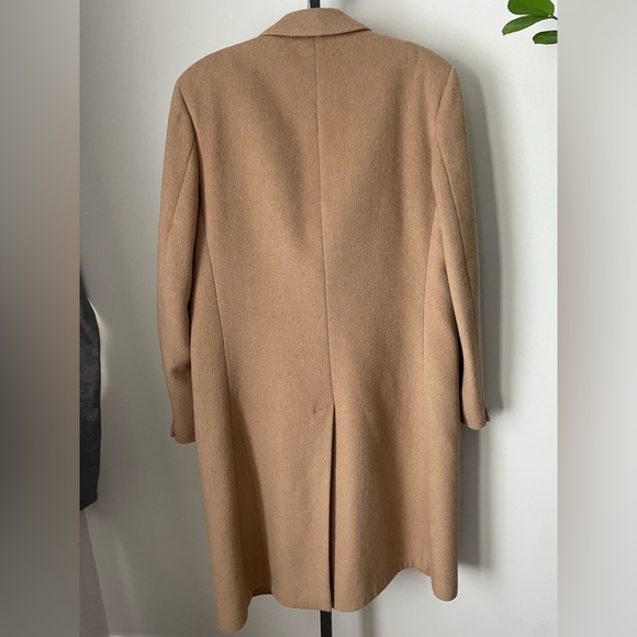 Vintage The Bay Wool Long Coat Longline Topcoat Camel Union Label Mens Size 44 - Picture 2 of 16
